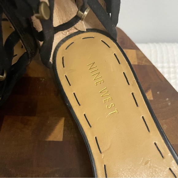 Nine West Black Gladiator Sandals 6M - Picture 8 of 8